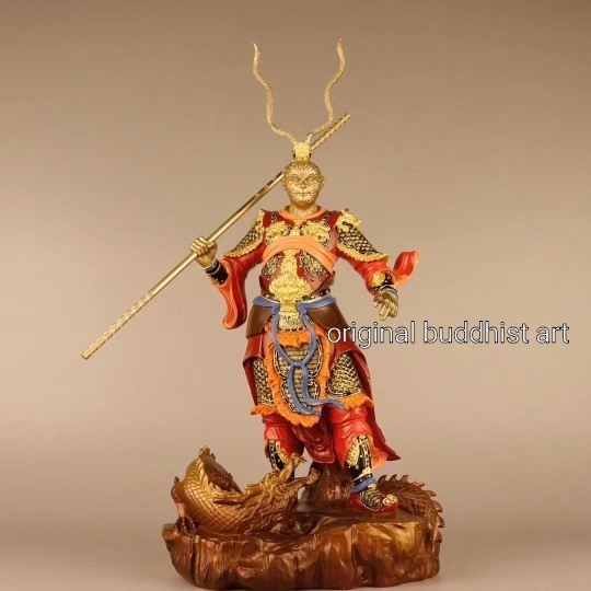 PATUNG DEWA KERA SAKTI SUN WU KONG HQ LOGAM KUNINGAN