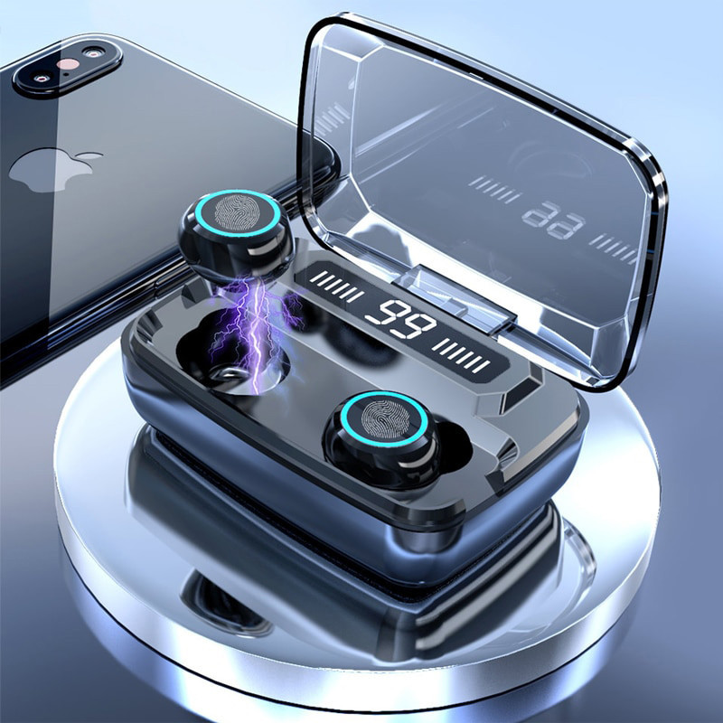 ZEBRA TWS Earphone Bluetooth 5.1 LED Touch Powerbank Dock 2000mAh - M11