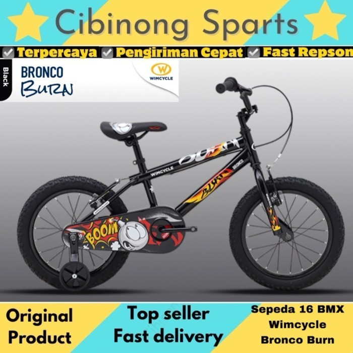 Sepeda Anak 16 BMX Wimcycle Bronco Burn New Product Good Quality