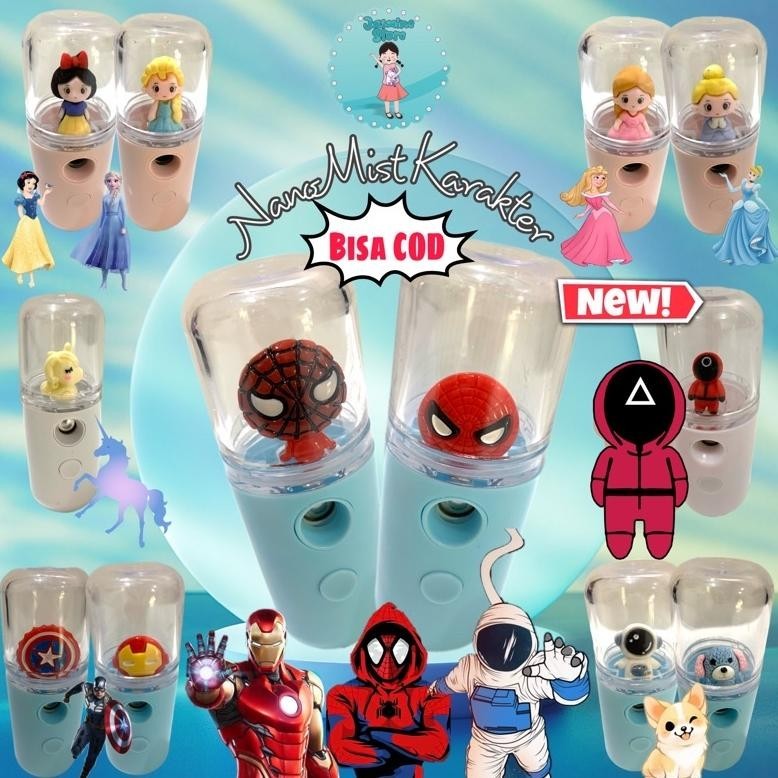 NANO SPRAY MINI KARAKTER/NANO MIST SPRAY PORTABLE/NANO SPRAY PELEMBAB WAJAH DAN DISINFEKTAN/SEMPROTA