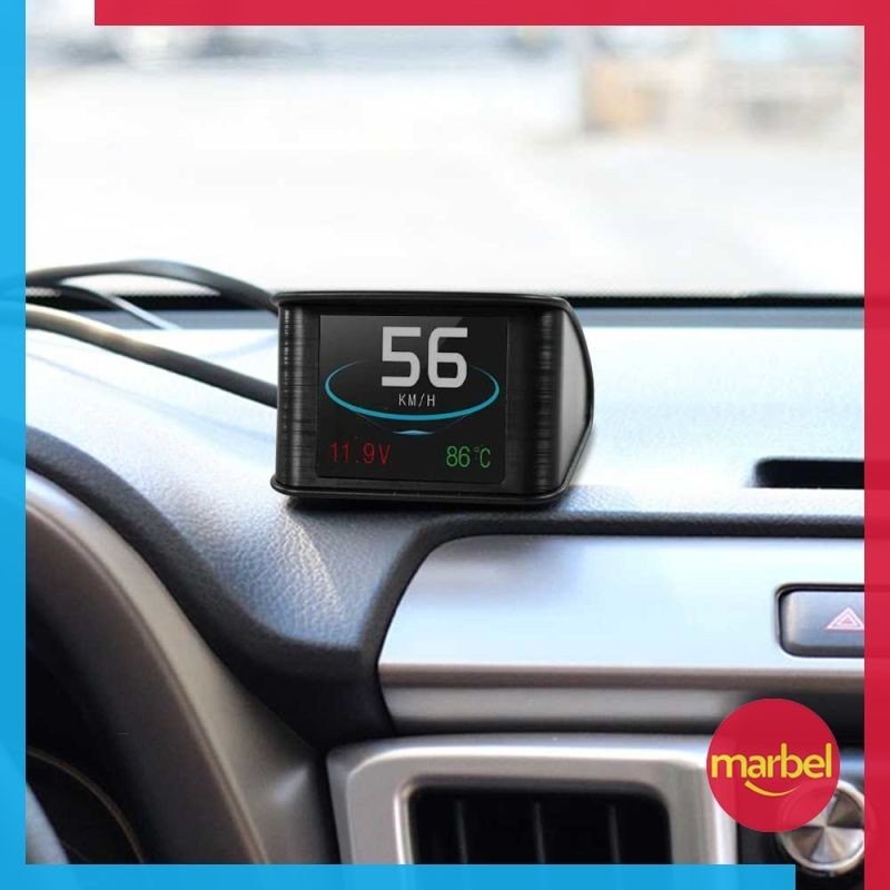 Display Monitor HUD Mobil OBD2 Speedometer Temperatur RPM AVG P10