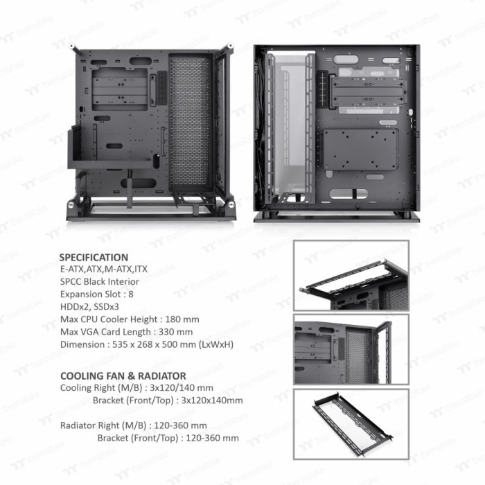 Casing Komputer Gaming Thermaltake Core P3 Tg Pro