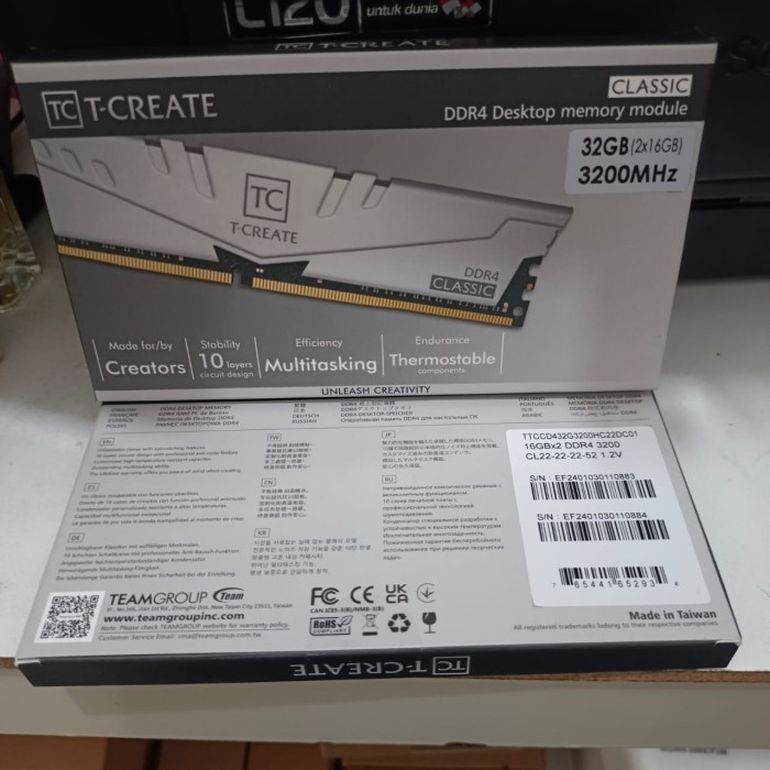 Team Group T-Create Classic Ddr4 32Gb (2X16) 3200Mhz - Ram Komputer
