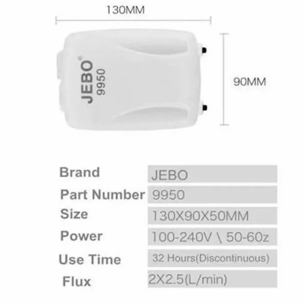 Jebo 9950 Ac/Dc Aerator Pompa Udara