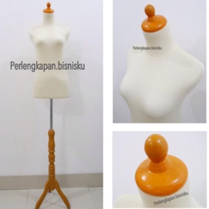 PROMO MANEKIN WANITA SETENGAH BADAN DM PATUNG BAJU KREM PLASTIK