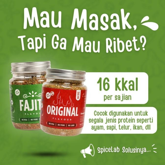 

Bundle Spicy&Fajita Dry Rub SpiceLab Bumbu Marinasi Kering Serbaguna OS17