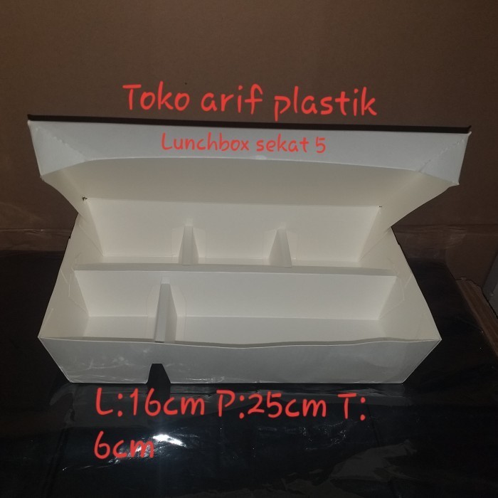 LUNCH BOX KERTAS " ERGOPACK " (SEKAT 5) ISI 100 PCS