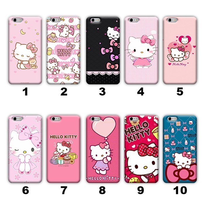 Casing Custom Soft Glass Case Vivo Y11/Y12 Hello Kitty