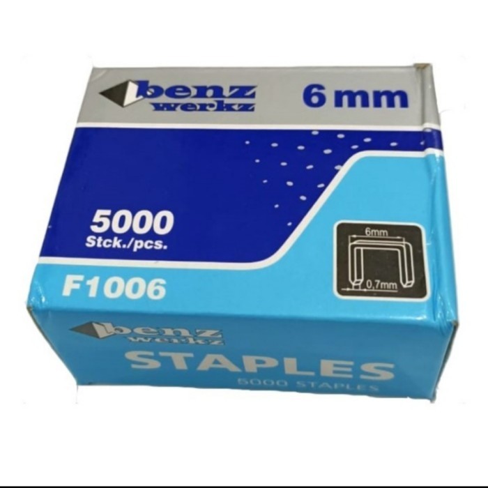 

Produk Terbaik] BENZ 1006F isi staples 6 mm 5000 pcs stapler steples refill gun tacker