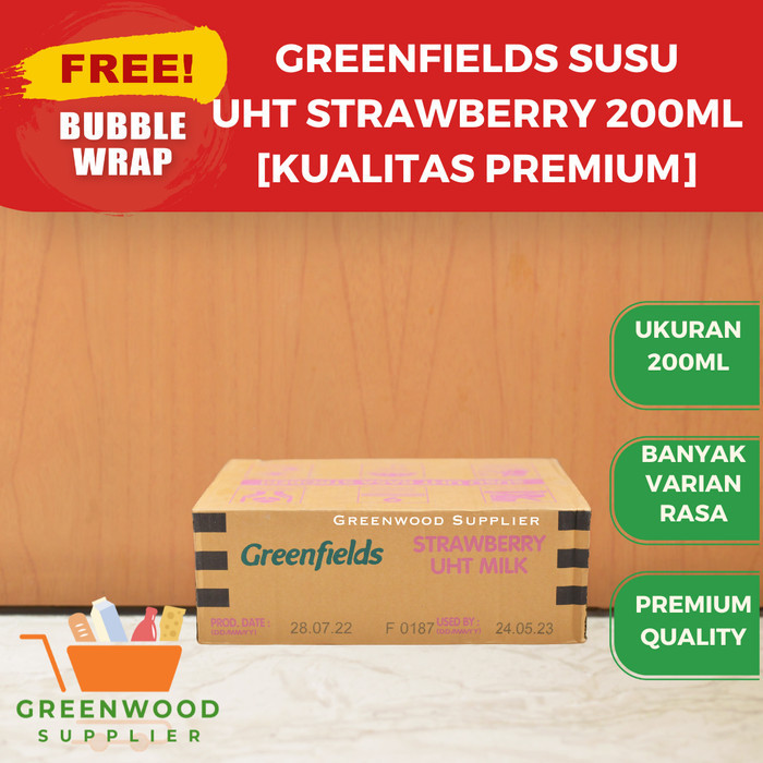 

Brom Greenfields Susu Uht Strawberry 200Ml - Pcs