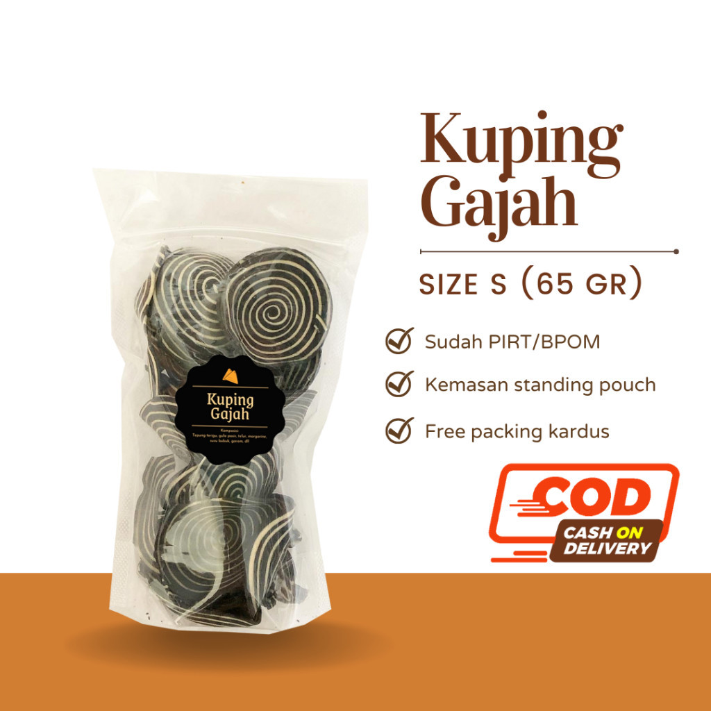 

[DELISH SNACKS] Kuping Gajah (S) 65gr / Snack Cemilan / Camilan Manis