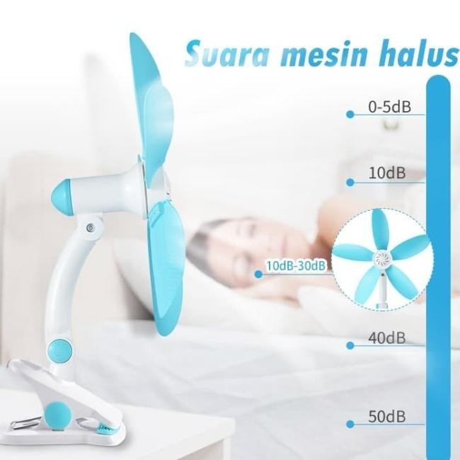 Kipas Angin Mini Fan Clip Jepit Eva Lentur Adem Tempel Dinding Af 3601 Fagenor