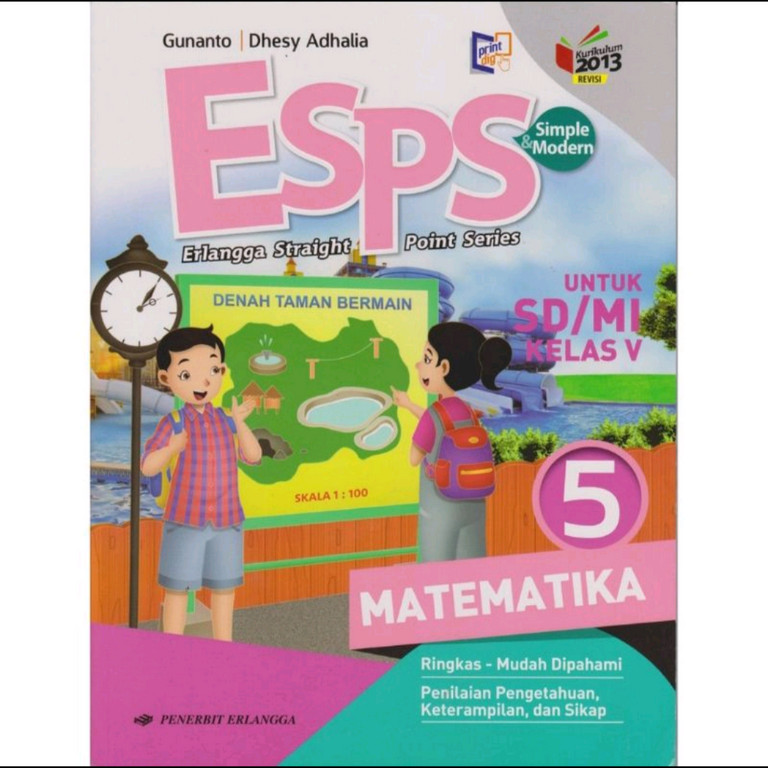 BUKU BEKAS ESPS MATEMATIKA KELAS 5 SD ERLANGGA K13 REVISI