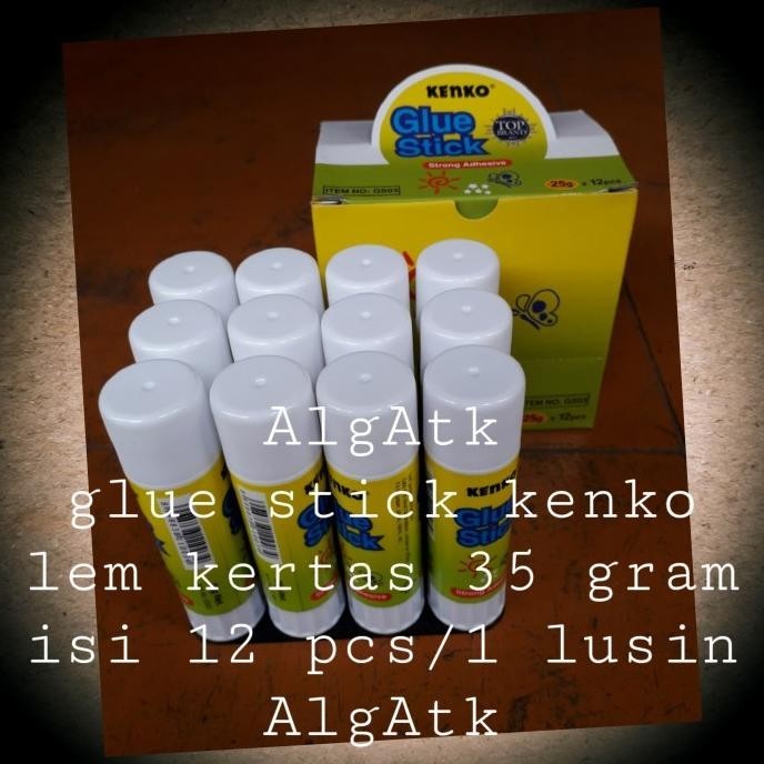

Glue Stick Kenko. Lem Kertas 25 gram. Isi 12 pcs.