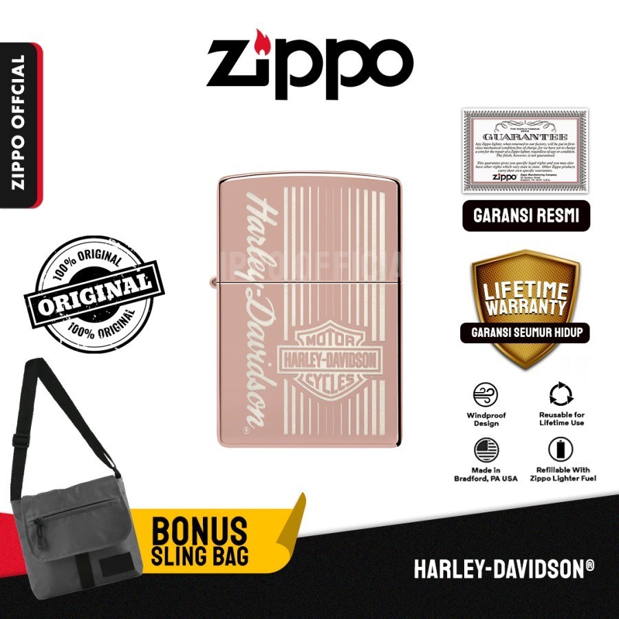 Zippo Harley-Davidson 48992 | Garansi Lifetime | Original USA