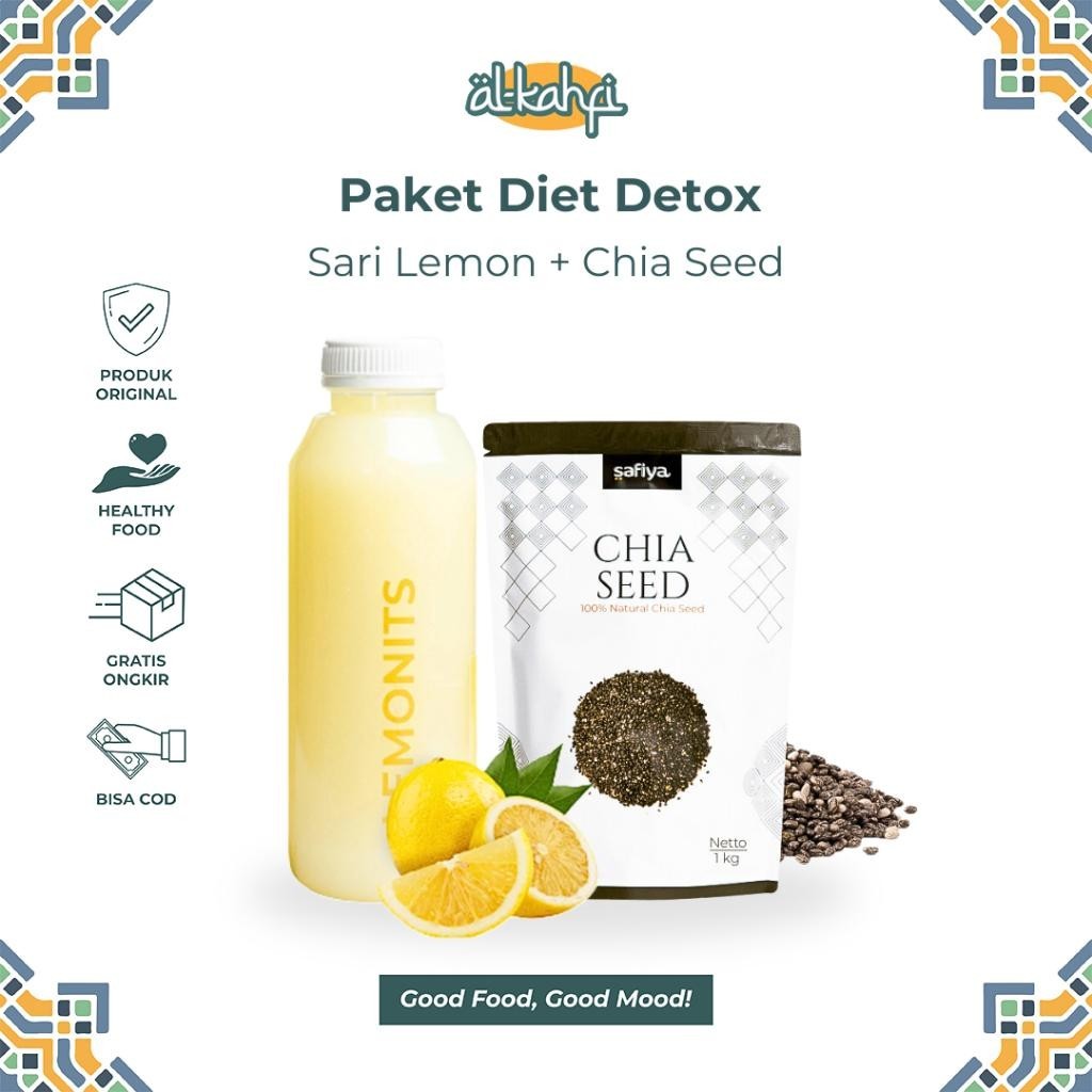 

[Paket Diet Detox] Lemonits 500ml + Chia Seed 250 Gram | Sari Lemon Asli - Chiaseed Organik Diet Kualitas Terbaik