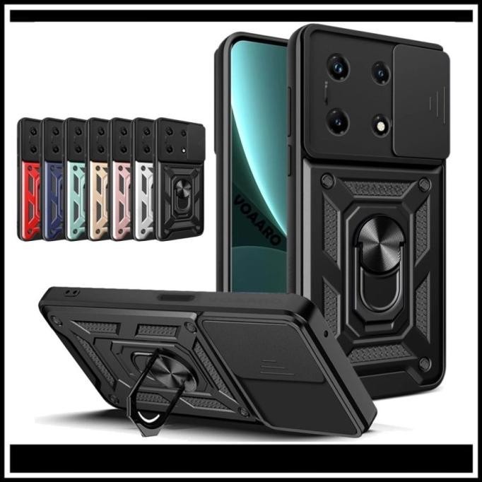 Infinix Note 30 Pro Gundam Slide Iring  Original Hard Case Casing Soft Cover Armor Back Stand Silico