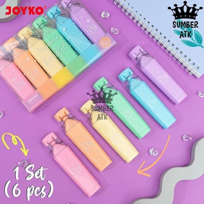 

Highlighter Penanda Berwarna Joyko Hl-85-6 Pastel Color 1 Set 6 Pcs
