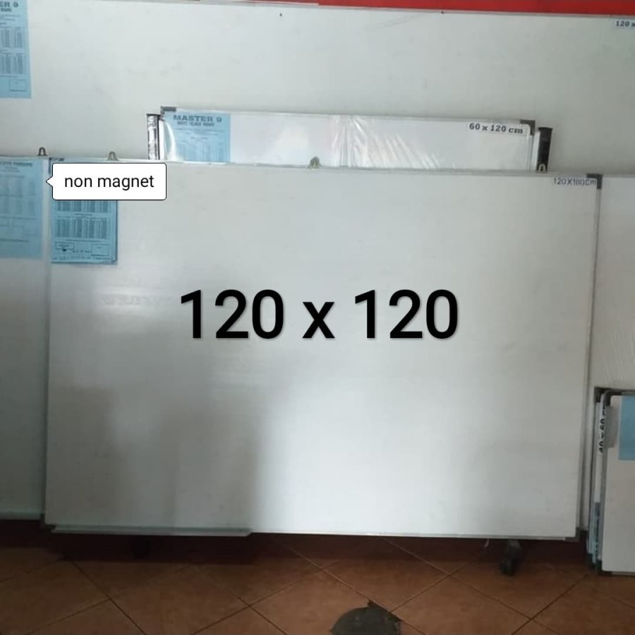 

Whiteboard papan tulis 120 x 120 cm - papan + kaki