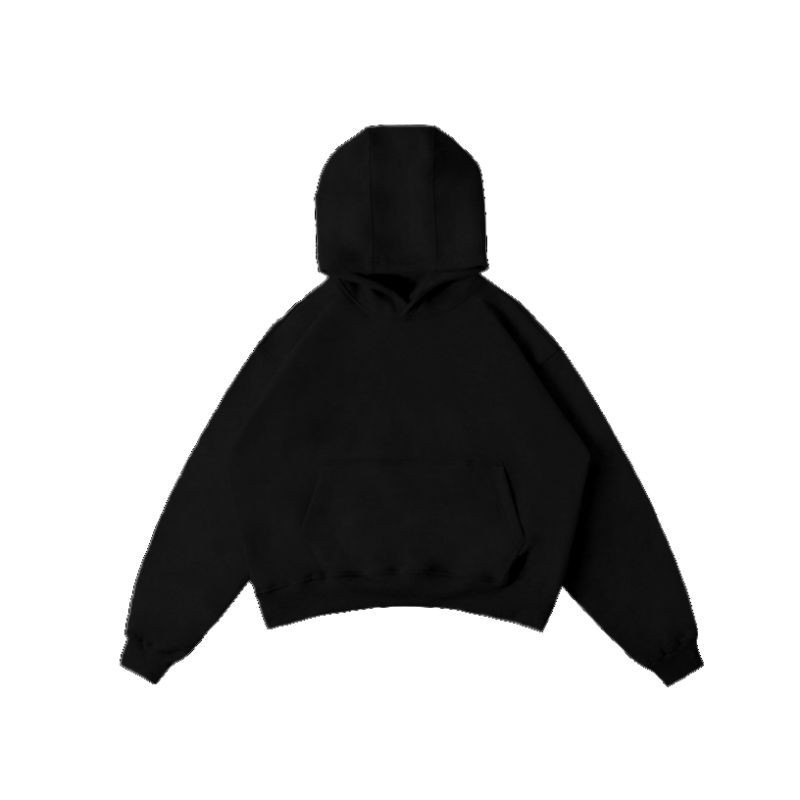 Hoodie Boxy Basic Hitam & Putih 330 Gsm | Snpb.Studio