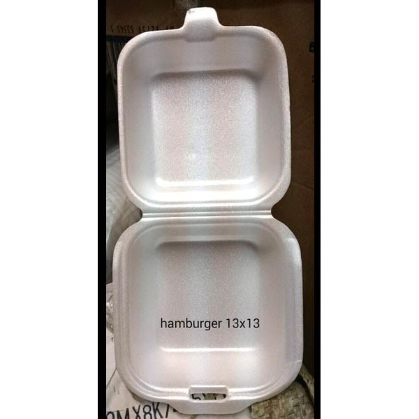 

Kotak Makan Gabus Hb Hamburger Per 200 Pc Styrofoam Sterofoam Burger