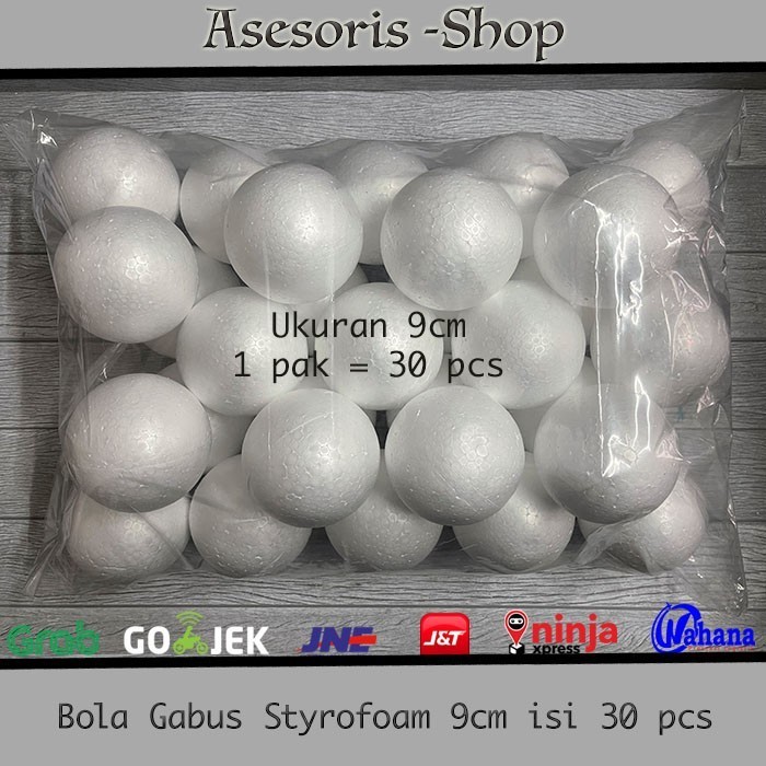 

Bola Gabus 9Cm / Bola Gabus Styrofoam Diameter 9Cm Isi 30 Pcs