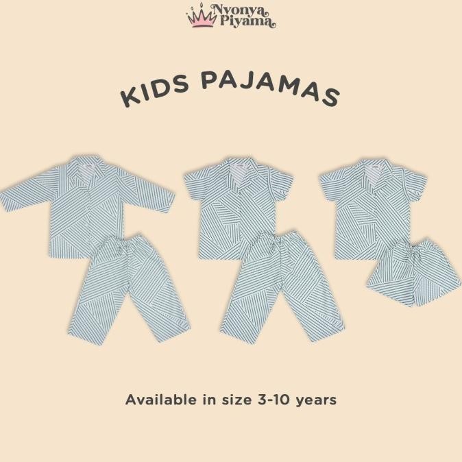 Nyonya Piyama Set Katun Comfy Anak - Justin Tosca