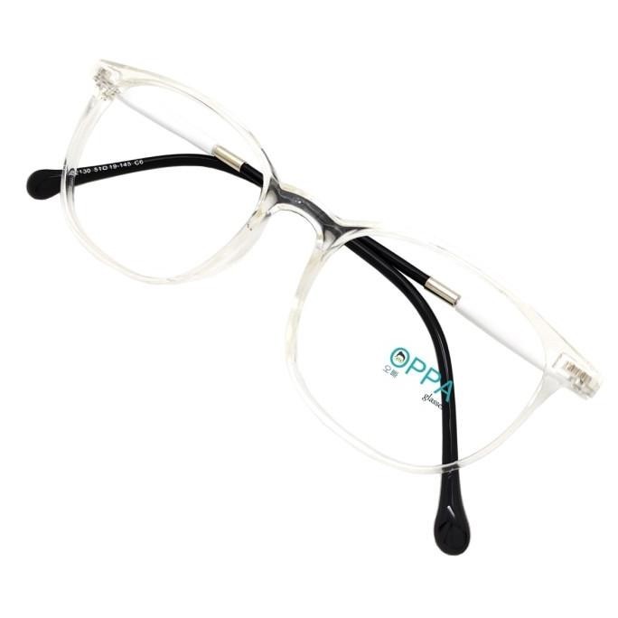 Frame Kacamata Korea Pria Wanita Oppa Op23 Wh Putih Square Minus