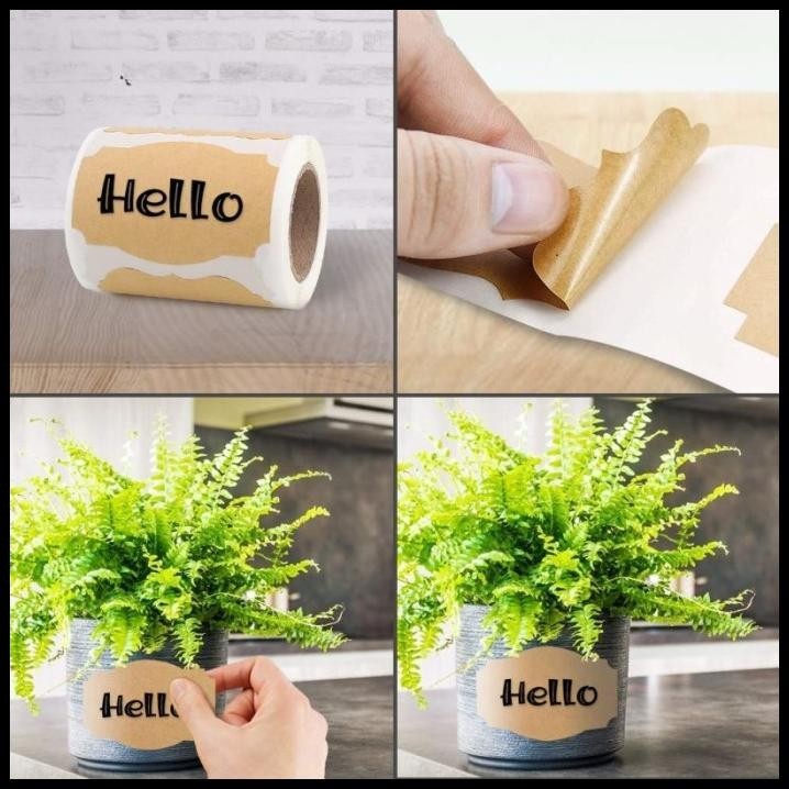 

GRATIS ONGKIR 250PCS STICKER KRAFT PAPER STICKER LABEL WATERPROOF BLANK KRAFT PAPER !!!!!