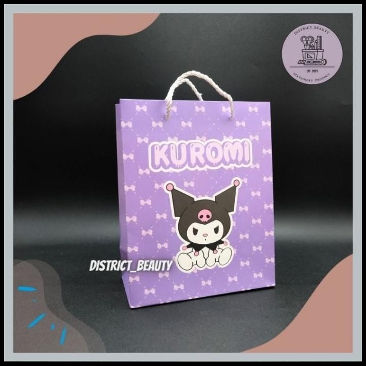 

HOT DEAL (MEDIUM) GOODIE BAG PAPERBAG TALI KUROMI TAS SOUVENIR ULANG TAHUN ANAK !!!!!