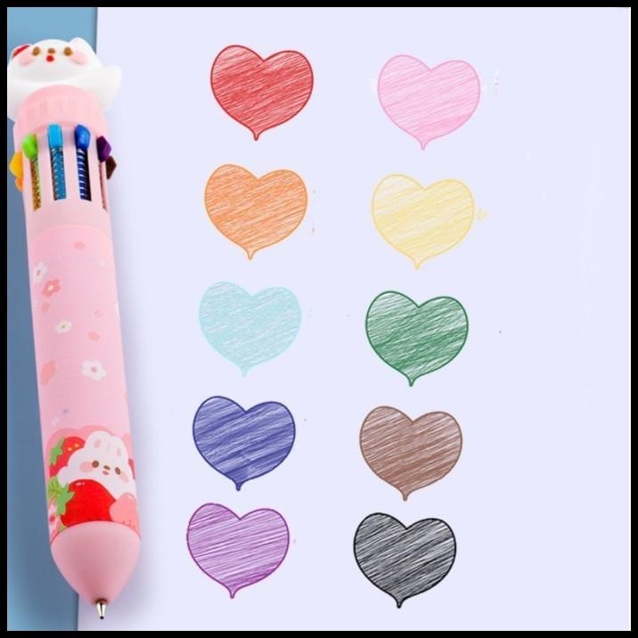 

BEST DEAL PEN 10 WARNA CUTE THEME BALLPOINT 10 COLORS PULPEN IMUT !!!!!!