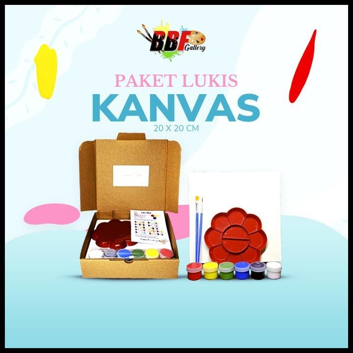 

TERMURAH PAKET LUKIS KANVAS 20X20 LENGKAP DENGAN CAT ACRYLIC PALET KUAS CANVAS !!!!