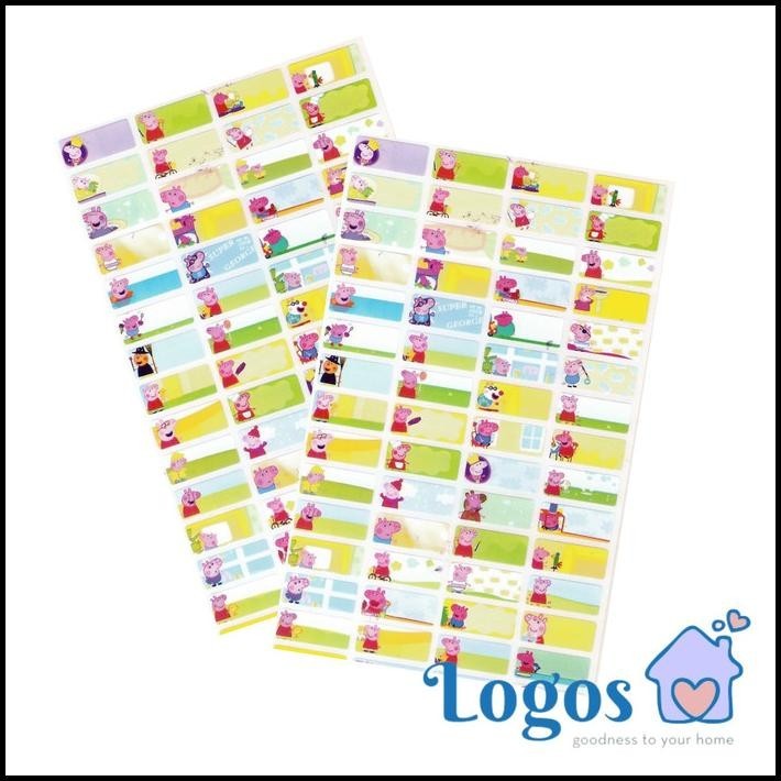 

TERMURAH PEPPA PIG SMALL STICKER LABEL NAMA WATERPROOF STIKER NAMA ANAK CUTE !