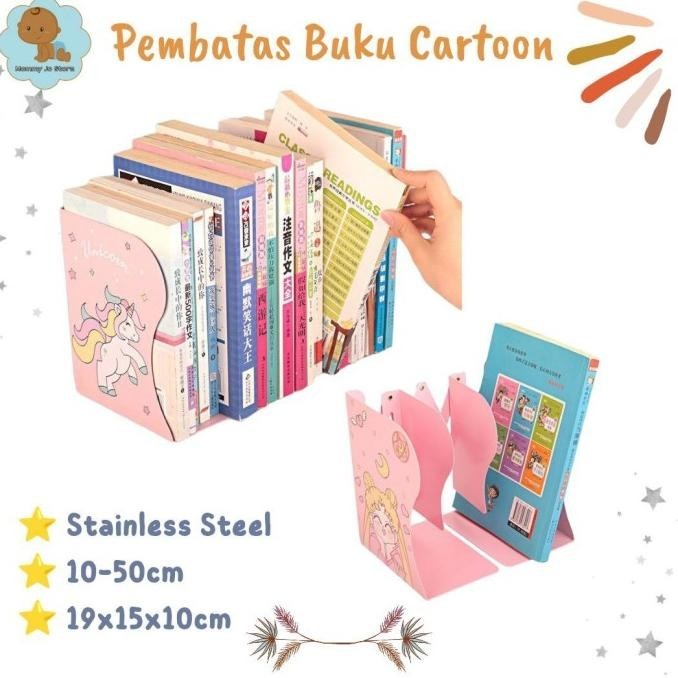 

Cute Adjustable Holder Book / Pembatas Buku Motif Cartoon Kualitas Premium