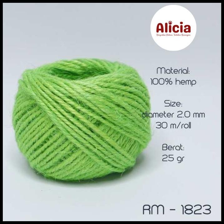 

HOT DEAL TALI RAMI WARNA GONI 25 GRAM 2PLY / TALI JERAMI / TALI MENDO - 1823 !!!!!!