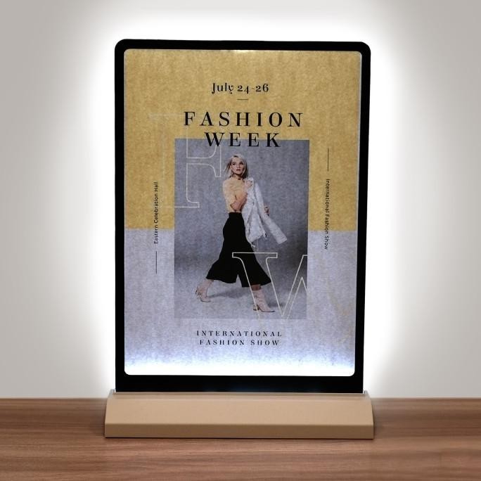 

Frame / Bingkai / Display Poster Led / Lampu Akrilik Portable Box A4 Kualitas Premium