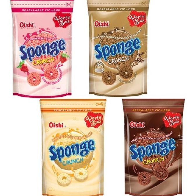 

Oishi Sponge Crunch Mochacino, Choclat, keju / chese, strawberry 100gr