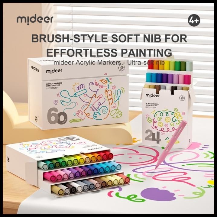 

DISKON MIDEER ACRYLIC MARKERS ULTRA-SOFT NIB SET KESENIAN ANAK !!!!