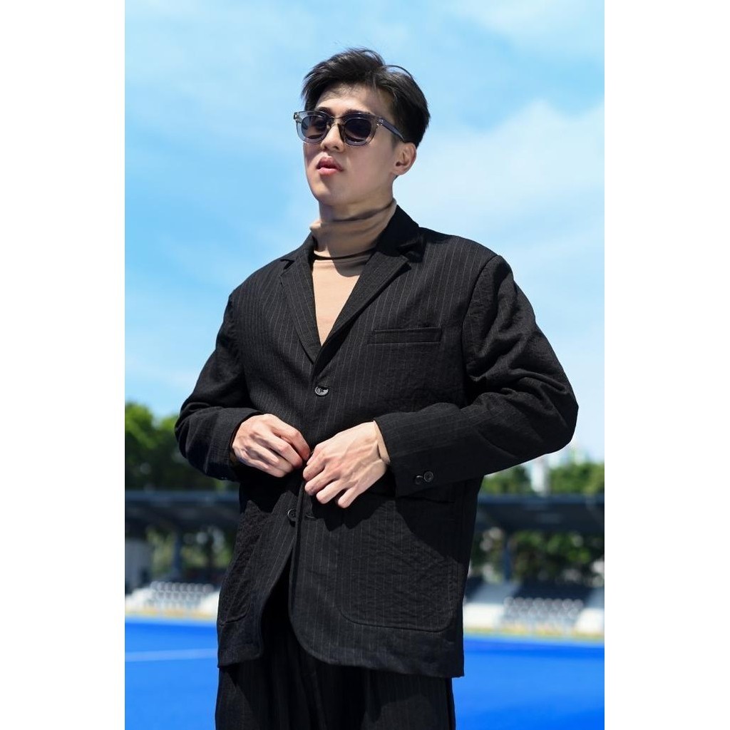 PREPP STUDIO STREAKY BLAZER - BLACK