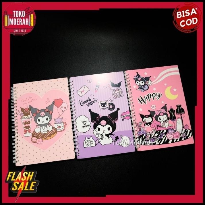 

TERMURAH BUKU KUROMI BUKU TULIS A5 SANRIO KUROMI BUKU SPIRAL AGENDA A5 KUROMI !!!!!!!