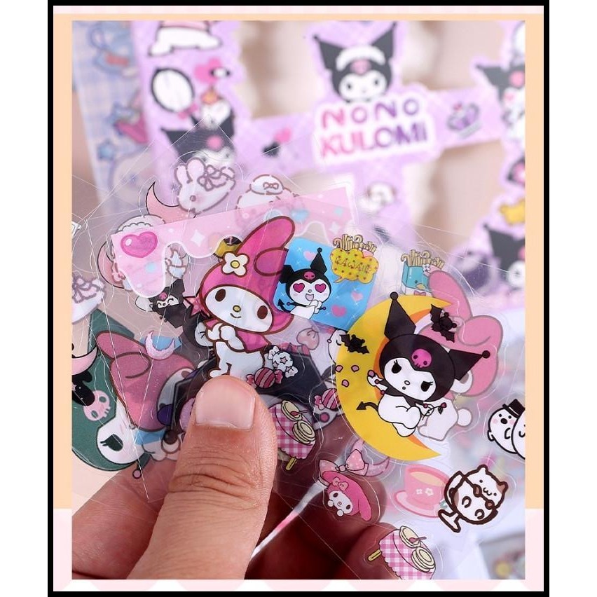 

TERMURAH STIKER ISI 100 PET MOTIF KARTUN KUROMI CINNAMOROLL MY MELODY POMPOMPUR !!!!!!!