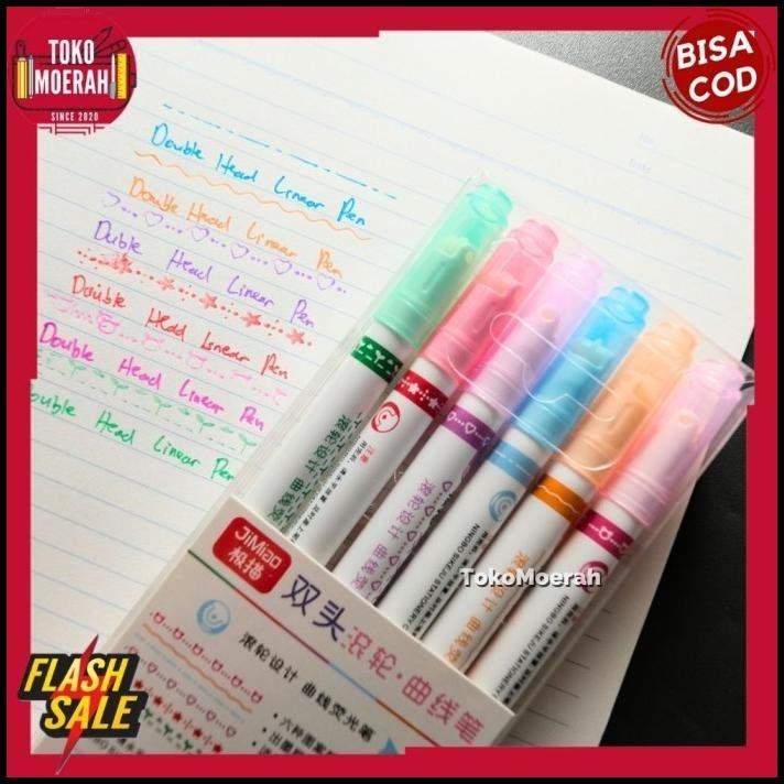 

DISKON LINEAR PEN DOUBLE HEAD 1 SET LINEAR PEN 2 SISI SPIDOL GARIS PEN ROLL