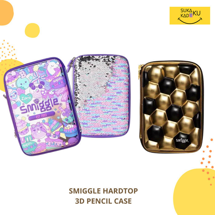 

SMIGGLE HARDTOP PENCIL CASE MANIK / BOLA TEMPAT PENSIL 3D POUCH ANAK