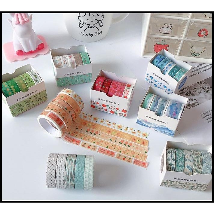 

TERBARU STIKER MOMO WASHI MASKING TAPE SELOTIP KERTAS MOTIF POLOS MOTIF KOTAK !!!!!!!