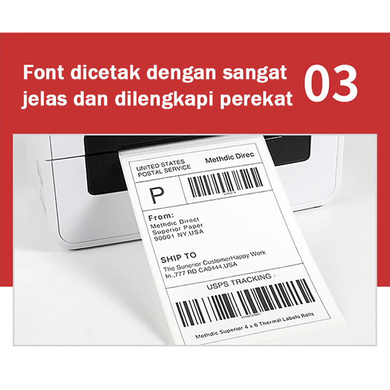 

Ay00! Kertas Thermal 100 x 150 isi 500 Label Kertas Tidak Luntur Lem Kuat mura
