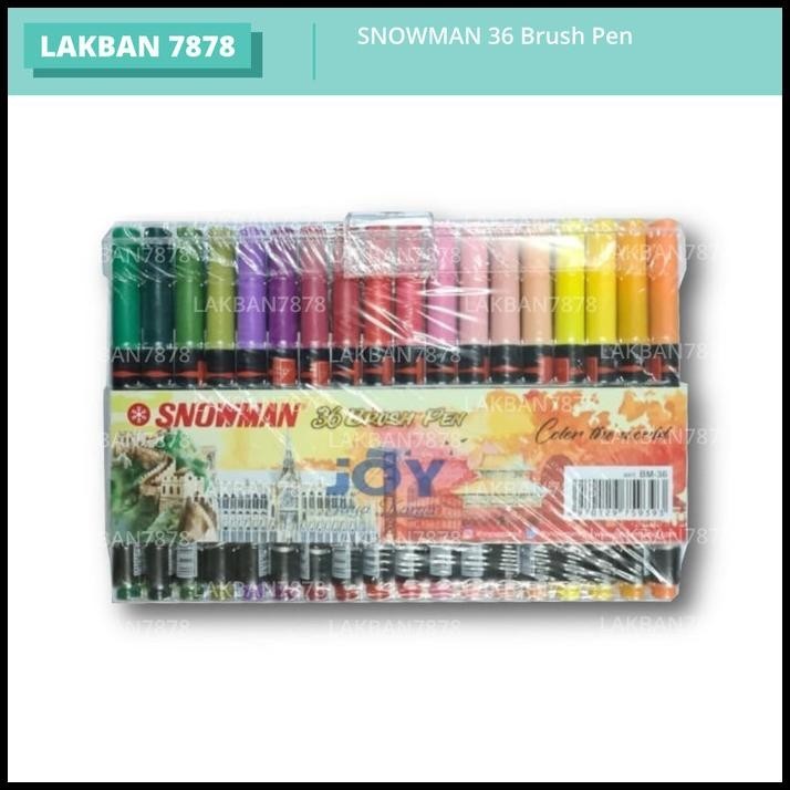 SNOWMAN 36 BRUSH PEN / BRUSHPEN 36 COLOUR / KALIGRAFI