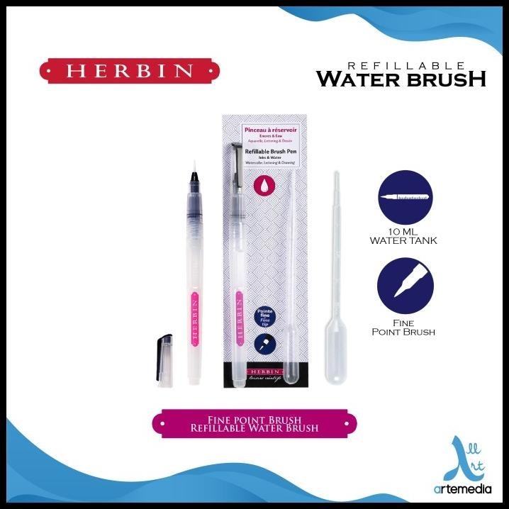 

HERBIN REFILLABLE WATER BRUSH PEN WATERCOLOR BOTOL KOSONG KUAS