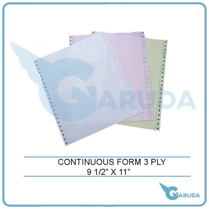 

Continuous Form / Kertas Komputer Paper Print 9 1/2" X 11" 3 Ply (K3)
