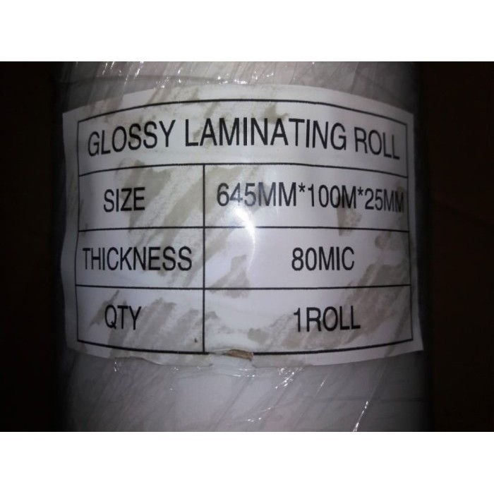 

Plastik Laminating Panas 65Cm X 100M X 80Micron