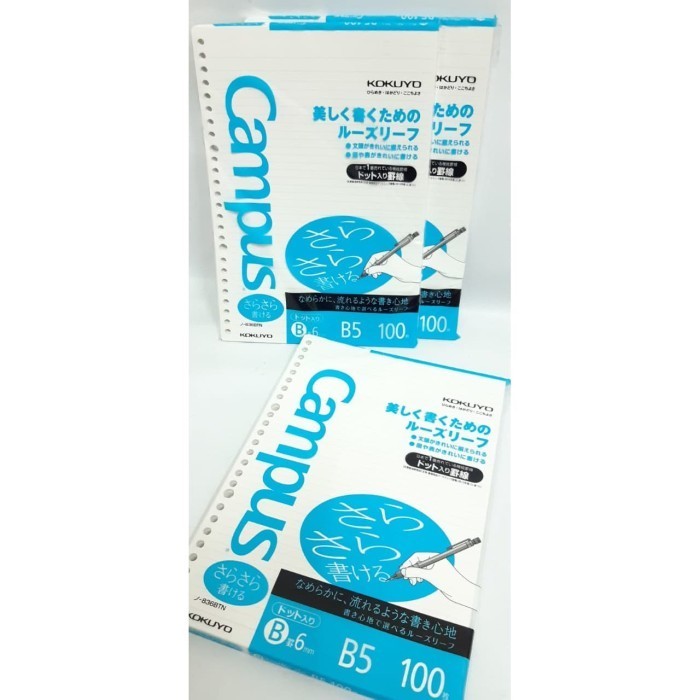 

Kertas Isi Binder Loose Leaf Kokuyo B5 Garis 836 Btn 6 Mm 26 Lubang